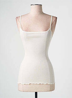 Top/caraco effet matière satinée beige MADIVA femme