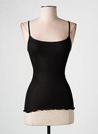 Top/caraco effet matière satinée noir MADIVA femme