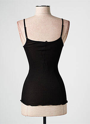 Top/caraco effet matière satinée noir MADIVA femme