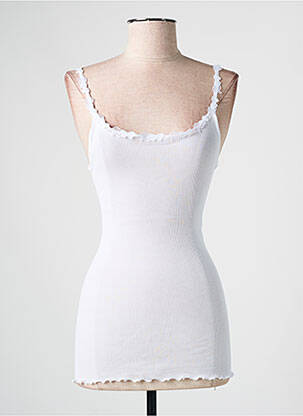 Top/caraco tissage côtelé blanc OSCALITO femme