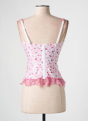 Corset tissage tulle rose AMBRA femme