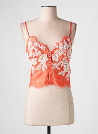 Top/caraco tissage satiné orange MARJOLAINE femme