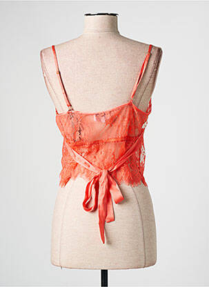 Top/caraco tissage satiné orange MARJOLAINE femme
