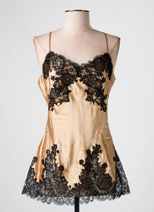 Top/caraco tissage satiné beige MARJOLAINE femme