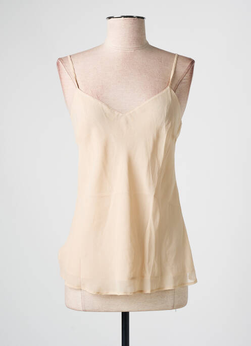 Top/caraco effet matière satinée beige MARJOLAINE femme