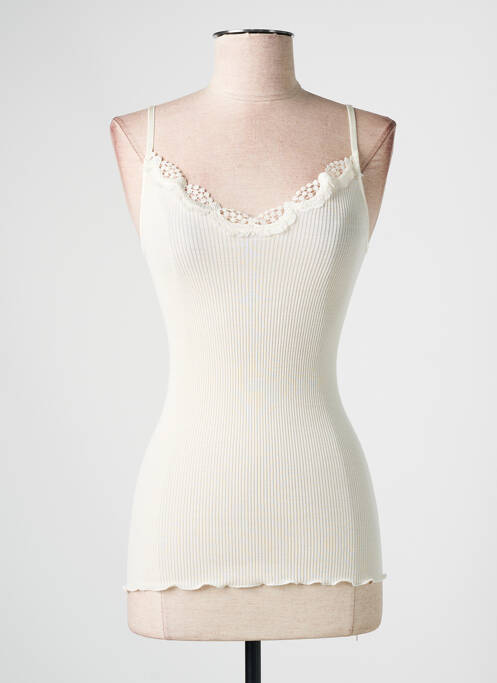 Top/caraco tissage côtelé beige OSCALITO femme