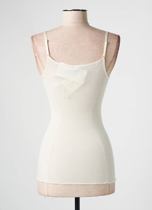 Top/caraco tissage côtelé beige OSCALITO femme