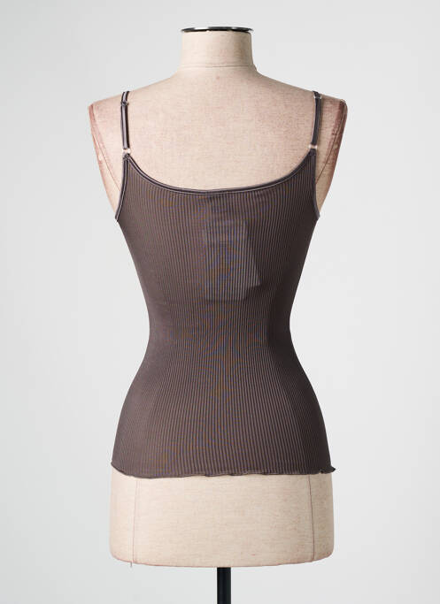 Top/caraco tissage côtelé gris OSCALITO femme