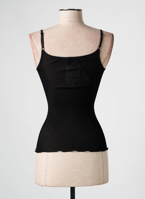 Top/caraco tissage côtelé noir OSCALITO femme