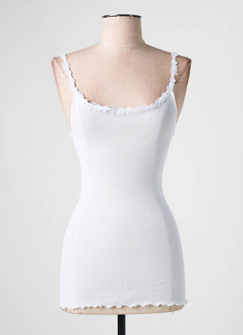 Top/caraco tissage côtelé blanc OSCALITO femme