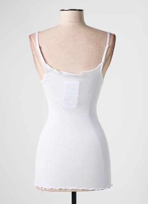 Top/caraco tissage côtelé blanc OSCALITO femme