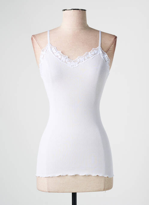 Top/caraco tissage côtelé blanc OSCALITO femme