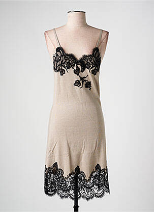 Nuisette/combinette col v beige MARJOLAINE femme