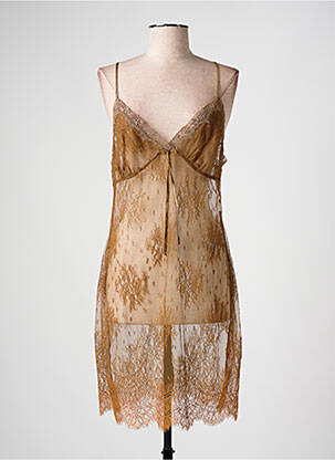 Nuisette/combinette col v marron MARJOLAINE femme