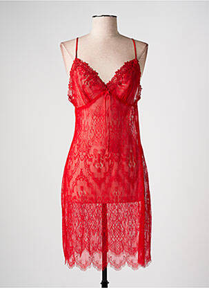 Nuisette/combinette col v rouge MARJOLAINE femme