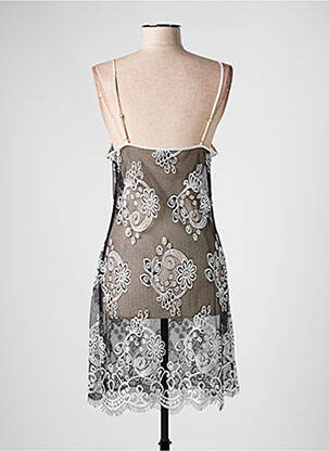 Nuisette/combinette col rond noir MARJOLAINE femme