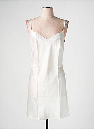 Nuisette/combinette col v blanc MARJOLAINE femme