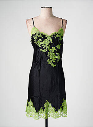 Nuisette/combinette col v noir MARJOLAINE femme