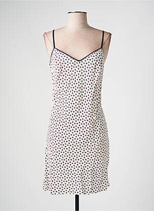 Nuisette/combinette col v blanc MARJOLAINE femme