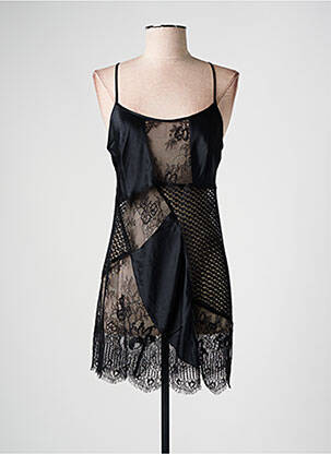 Nuisette/combinette col rond noir MARJOLAINE femme