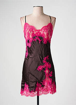 Nuisette/combinette col v marron MARJOLAINE femme