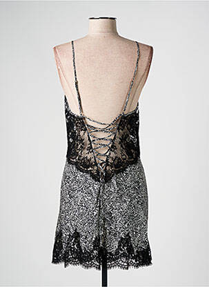 Nuisette/combinette col v noir MARJOLAINE femme