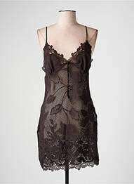 Nuisette/combinette col v marron MARJOLAINE femme