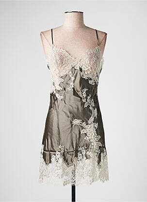 Nuisette/combinette col v gris MARJOLAINE femme