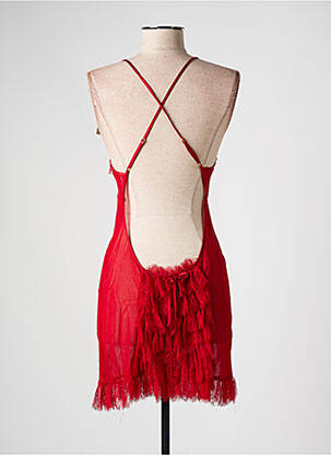 Nuisette/combinette fines bretelles rouge MARJOLAINE femme