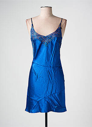 Nuisette/combinette col v bleu MARJOLAINE femme