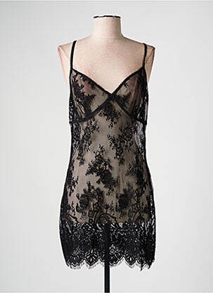Nuisette/combinette col v noir MARJOLAINE femme