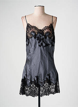 Nuisette/combinette col v gris MARJOLAINE femme