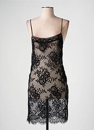 Nuisette/combinette col rond noir MARJOLAINE femme
