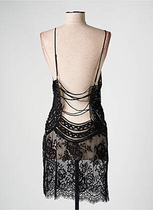 Nuisette/combinette fines bretelles noir MARJOLAINE femme