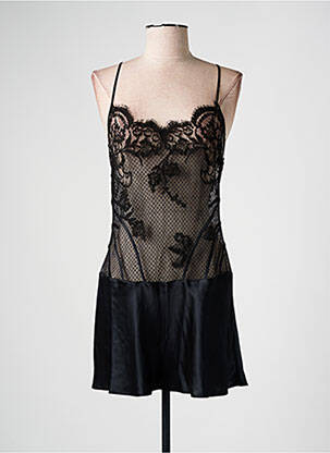 Nuisette/combinette col rond noir MARJOLAINE femme