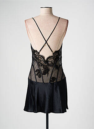 Nuisette/combinette fines bretelles noir MARJOLAINE femme