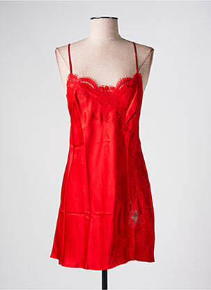 Nuisette/combinette col v rouge MARJOLAINE femme