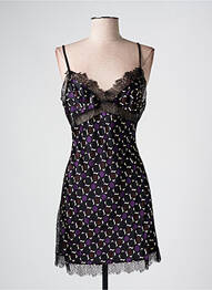 Nuisette/combinette col v noir MARJOLAINE femme