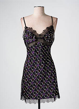 Nuisette/combinette col v noir MARJOLAINE femme