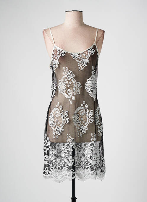 Nuisette/combinette col rond noir MARJOLAINE femme