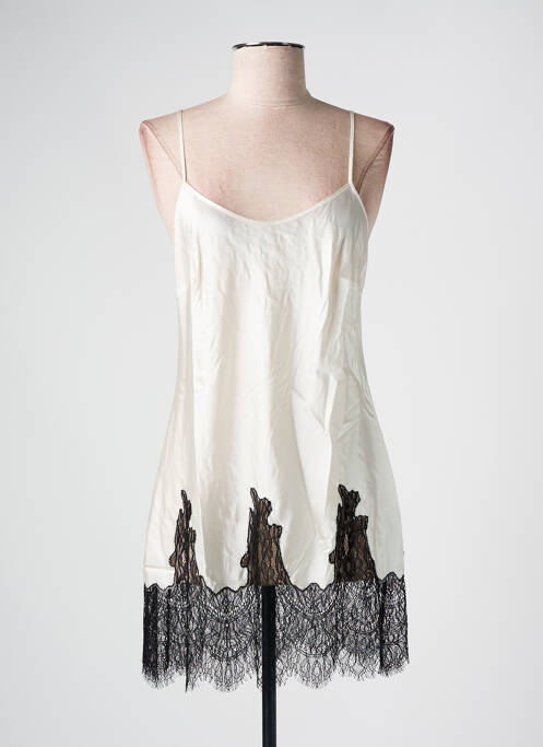 Nuisette/combinette col rond blanc MARJOLAINE femme