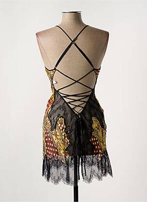 Nuisette/combinette col rond noir MARJOLAINE femme