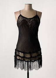 Nuisette/combinette légère et transparente noir MARJOLAINE femme