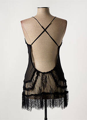 Nuisette/combinette légère et transparente noir MARJOLAINE femme