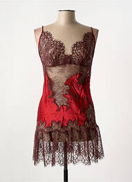 Nuisette/combinette effet matière satinée rouge MARJOLAINE femme