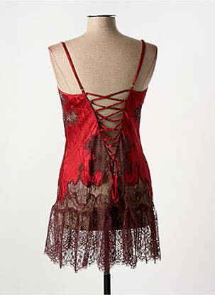 Nuisette/combinette effet matière satinée rouge MARJOLAINE femme