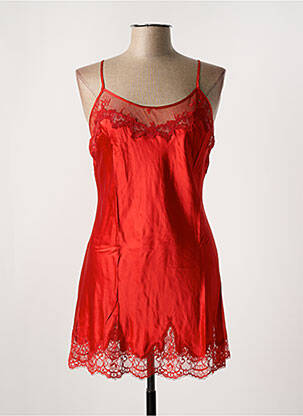Nuisette/combinette col rond rouge MARJOLAINE femme