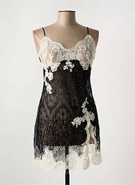 Nuisette/combinette effet matière satinée noir MARJOLAINE femme