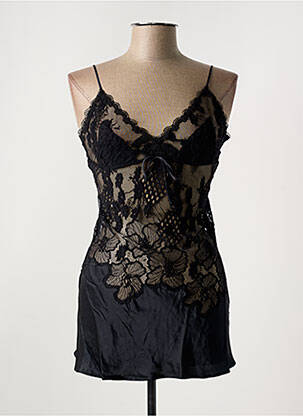 Nuisette/combinette légère et transparente noir MARJOLAINE femme