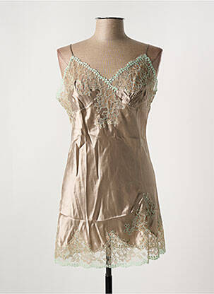 Nuisette/combinette effet matière satinée marron MARJOLAINE femme
